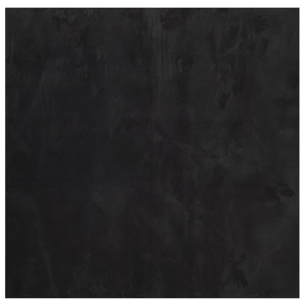 gulvtæppe HUARTE 240x240 cm kort luv og vaskbart sort