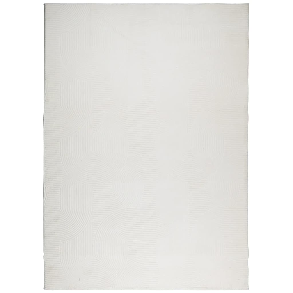 gulvtæppe IZA 200x280 cm kort luv skandinavisk look cremefarvet