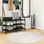 gulvtæppe IZA Ø 120 cm kort luv skandinavisk look cremefarvet