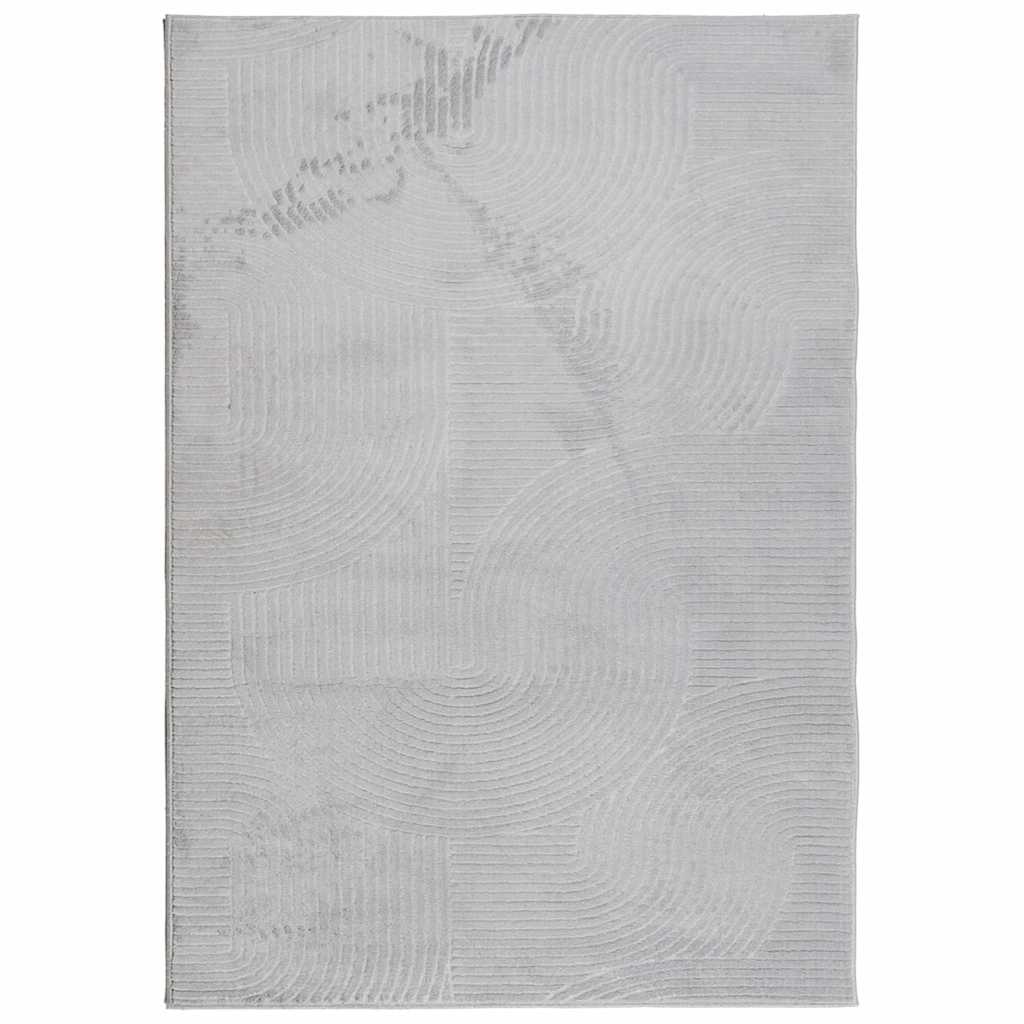 gulvtæppe IZA 160x230 cm kort luv skandinavisk look grå