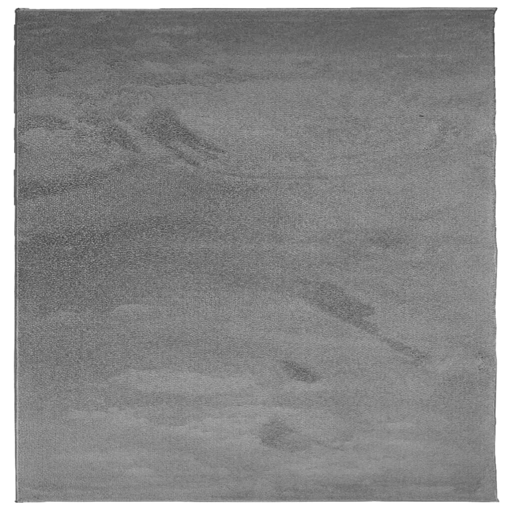gulvtæppe OVIEDO 120x120 cm kort luv antracitgrå