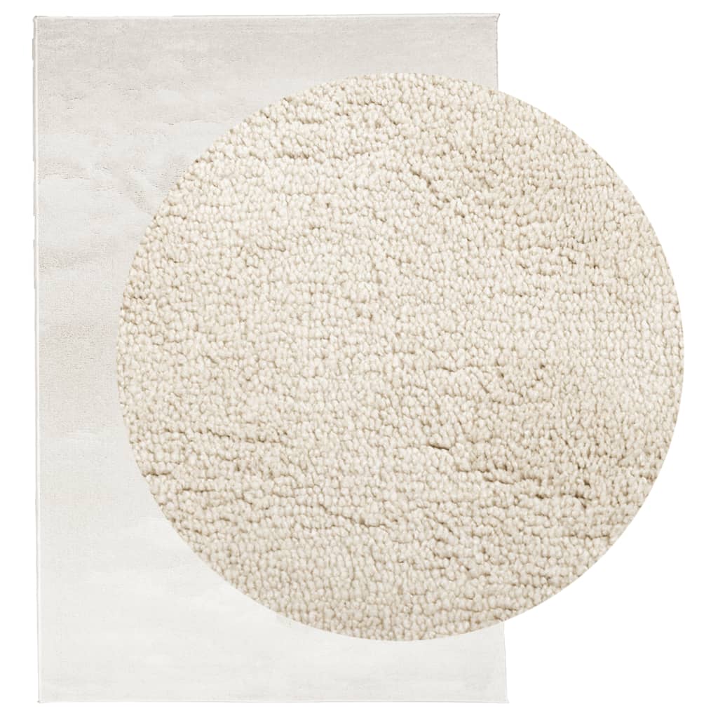 gulvtæppe OVIEDO 160x230 cm kort luv beige