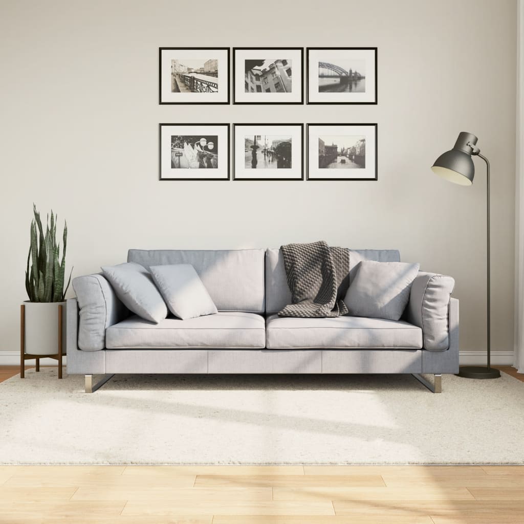 gulvtæppe OVIEDO 160x230 cm kort luv beige