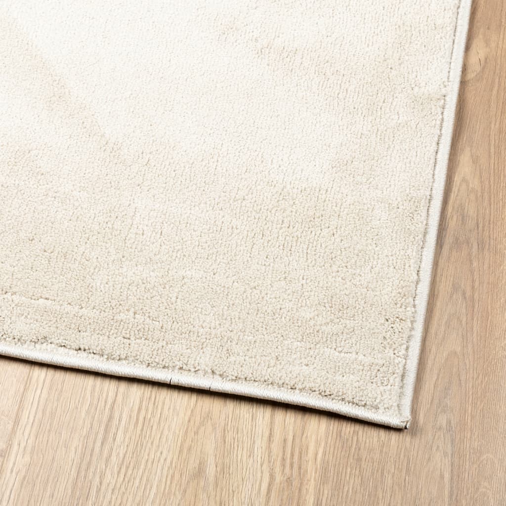 gulvtæppe OVIEDO 200x200 cm kort luv beige