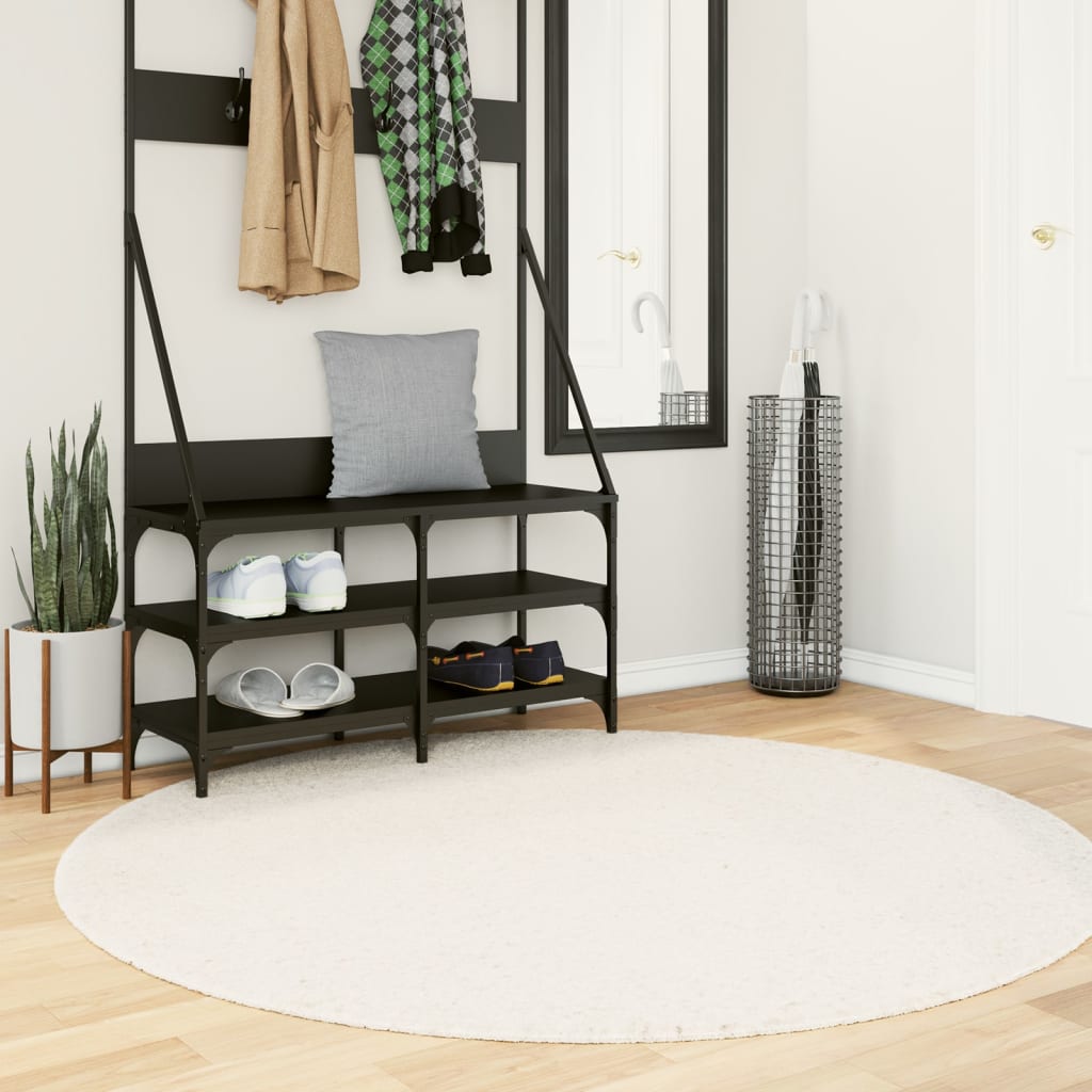 gulvtæppe OVIEDO Ø 160 cm kort luv beige