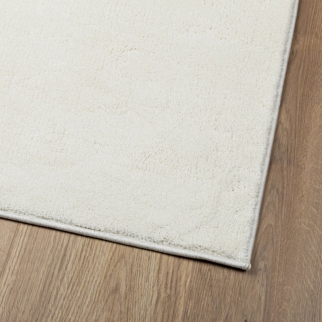 gulvtæppe OVIEDO 160x230 cm kort luv cremefarvet