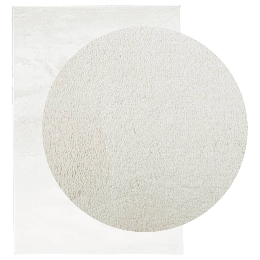 gulvtæppe OVIEDO 200x280 cm kort luv cremefarvet