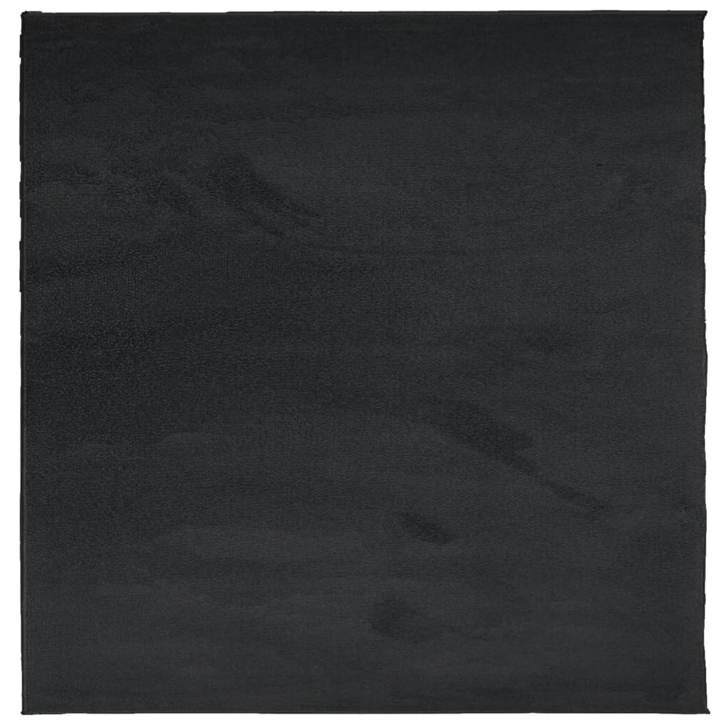 gulvtæppe OVIEDO 120x120 cm kort luv sort