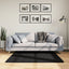 gulvtæppe OVIEDO 120x120 cm kort luv sort