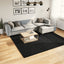 gulvtæppe OVIEDO 240x240 cm kort luv sort