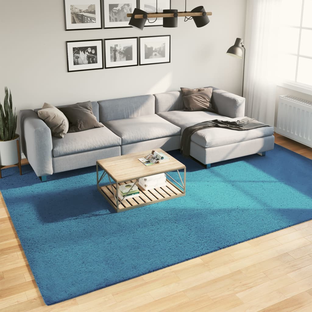 gulvtæppe OVIEDO 240x340 cm kort luv turkis