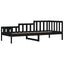 daybed 80x200 cm massivt fyrretræ sort
