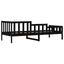 daybed 80x200 cm massivt fyrretræ sort
