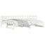 daybed med udtræk 2x(90x200) cm massivt fyrretræ hvid
