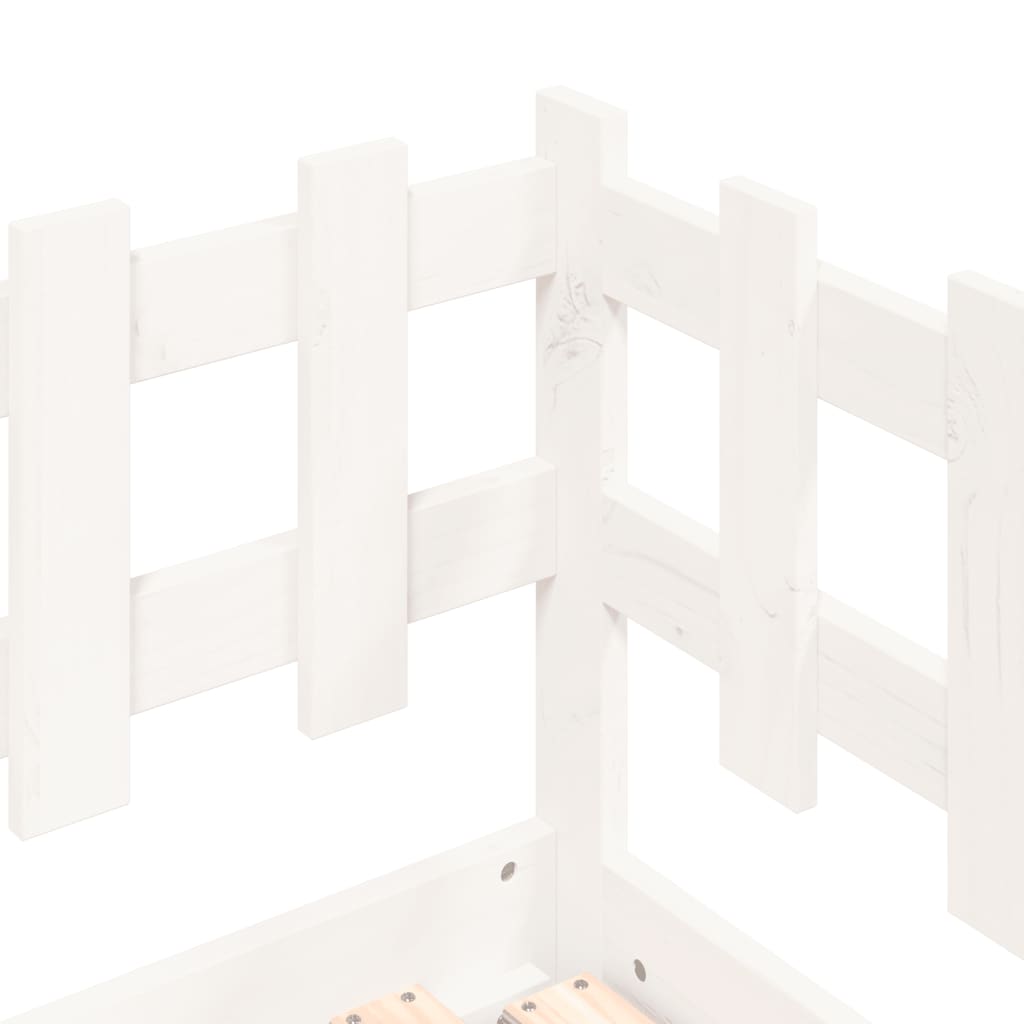 daybed med udtræk 2x(90x200) cm massivt fyrretræ hvid