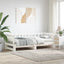 daybed med udtræk 2x(90x200) cm massivt fyrretræ hvid