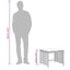 haveskammel med hynder 4 stk. 41x41x36 cm polyrattan sort