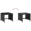 haveskammel med hynder 4 stk. 41x41x36 cm polyrattan sort