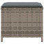 haveskamler 4 stk. med hynder 41x41x36 cm polyrattan grå