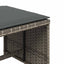 haveskamler 4 stk. med hynder 41x41x36 cm polyrattan grå