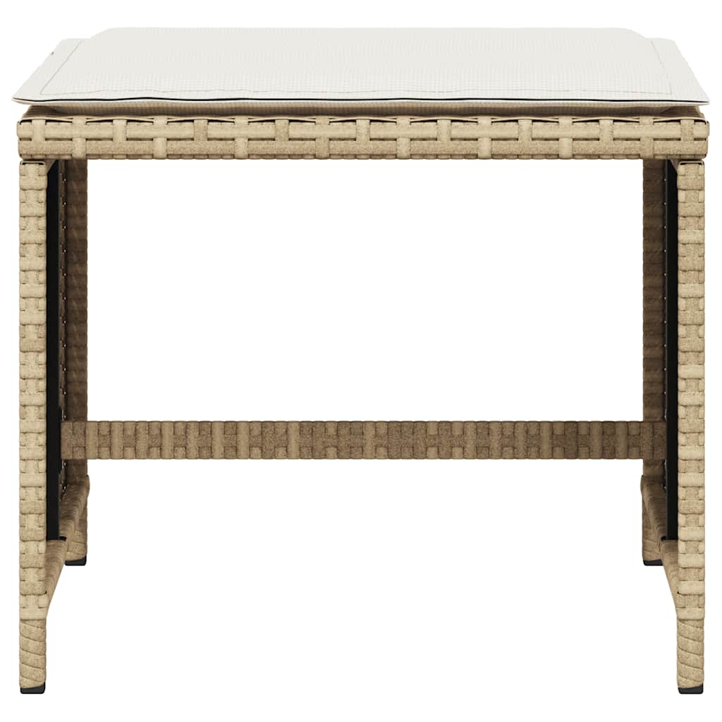 haveskamler 4 stk. med hynder 41x41x36 cm polyrattan beige