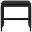 haveskammel med hynder 4 stk. 41x41x36 cm polyrattan sort