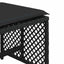 haveskammel med hynder 4 stk. 41x41x36 cm polyrattan sort