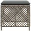 haveskamler 4 stk. med hynder 41x41x36 cm polyrattan grå