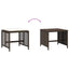 haveskamler 4 stk. med hynder 41x41x36 cm polyrattan brun