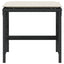 haveskammel med hynder 4 stk. 41x41x36 cm polyrattan sort