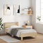 sengeramme m. sengegavl 100x200 cm uden madras sonoma-eg