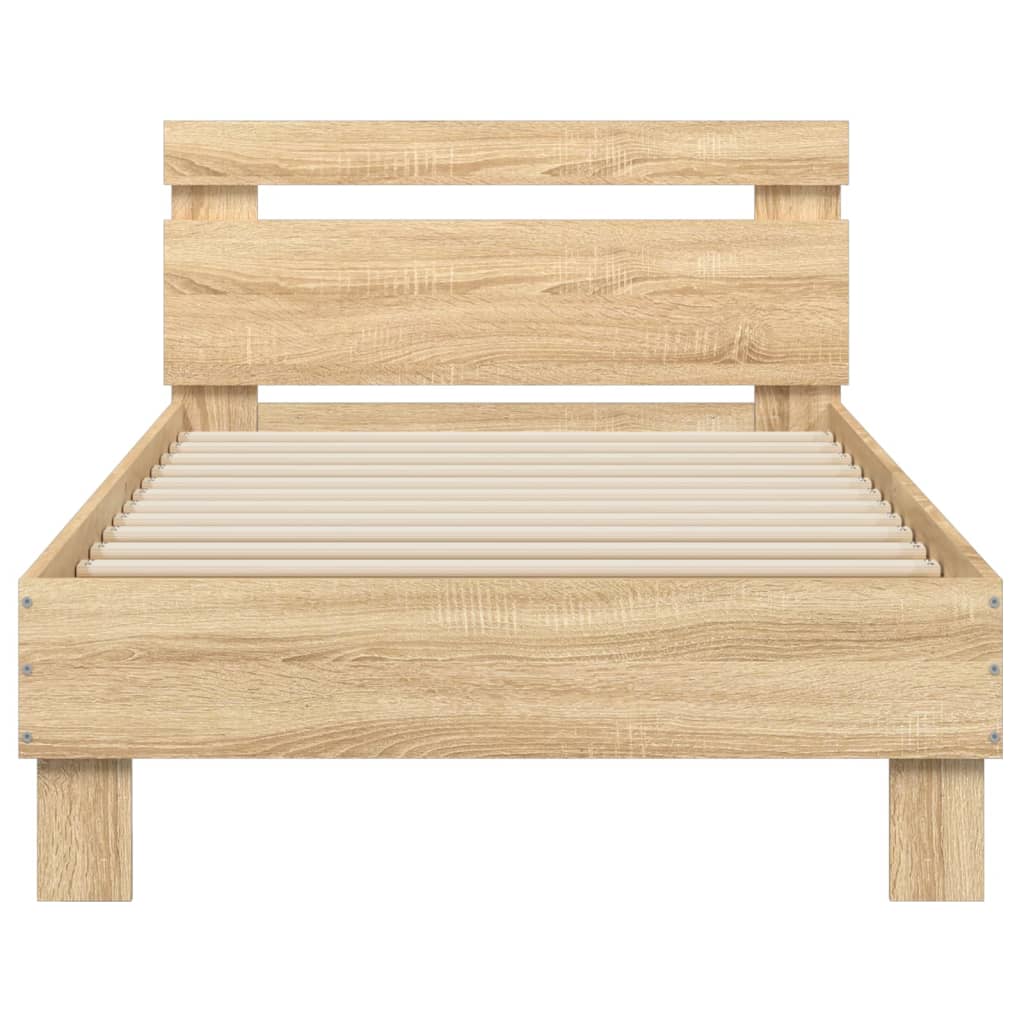 sengeramme m. sengegavl 90x200 cm uden madras sonoma-eg