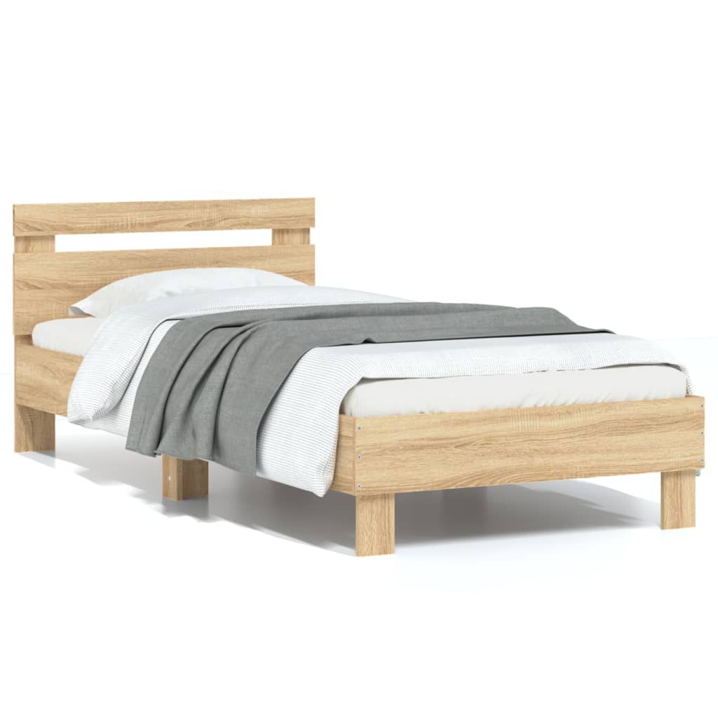 sengeramme m. sengegavl 90x190 cm uden madras sonoma-eg