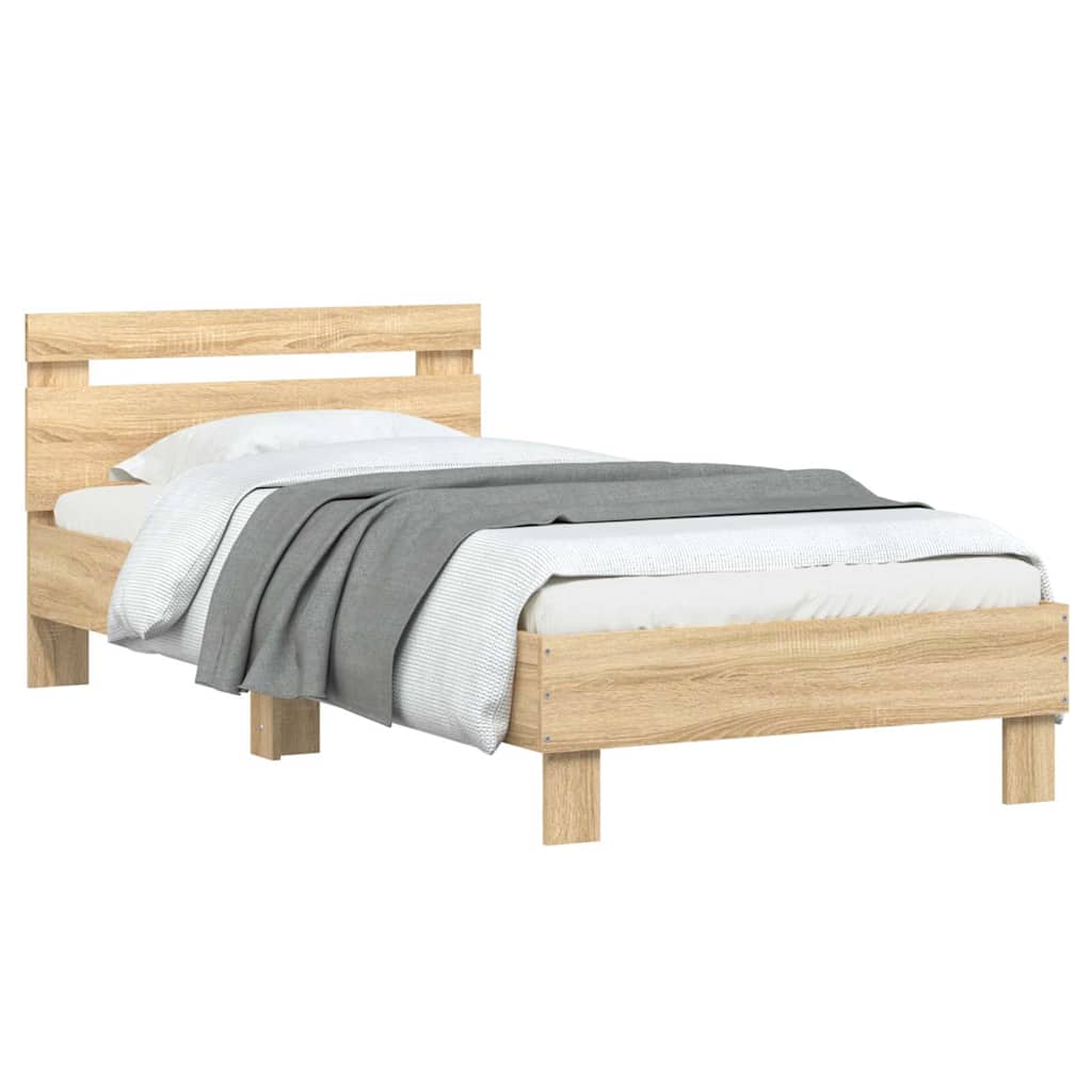 sengeramme m. sengegavl 75x190 cm uden madras sonoma-eg
