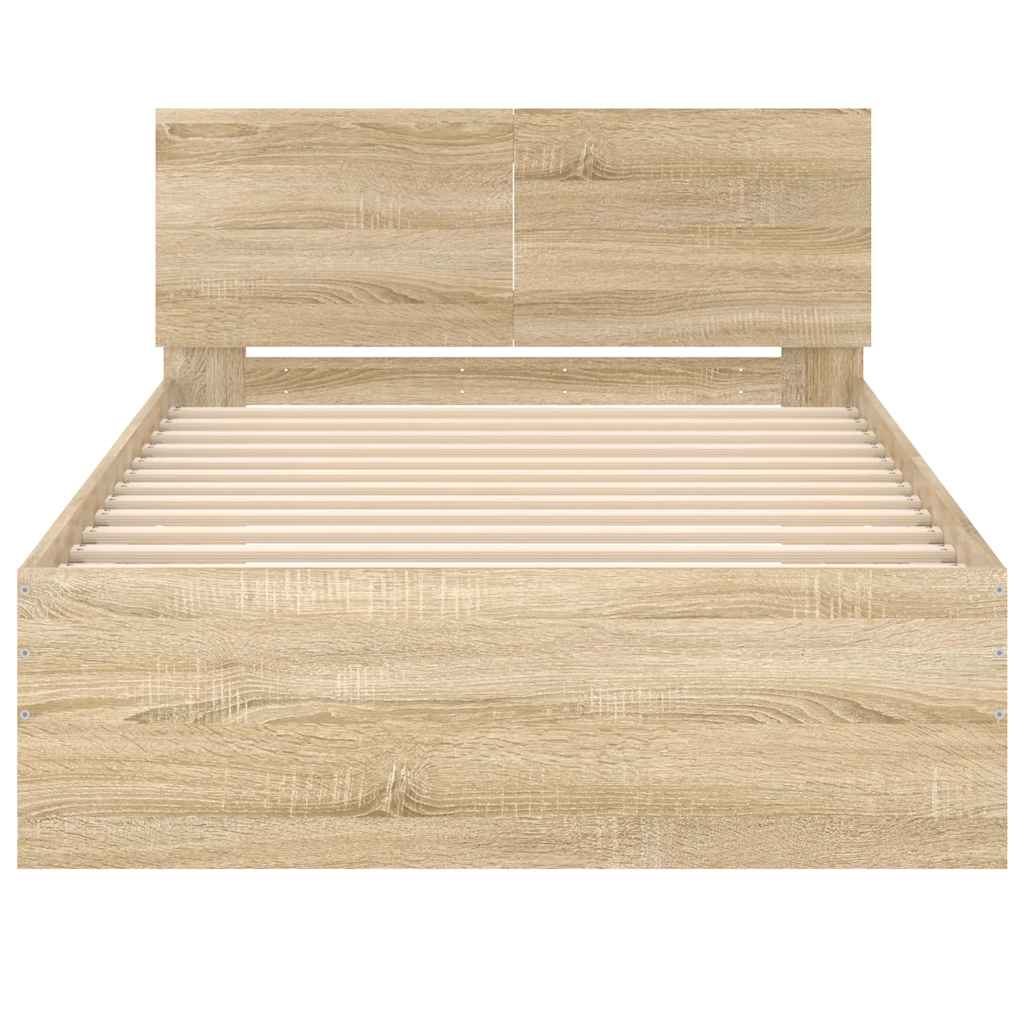 sengeramme m. sengegavl 100x200 cm uden madras sonoma-eg