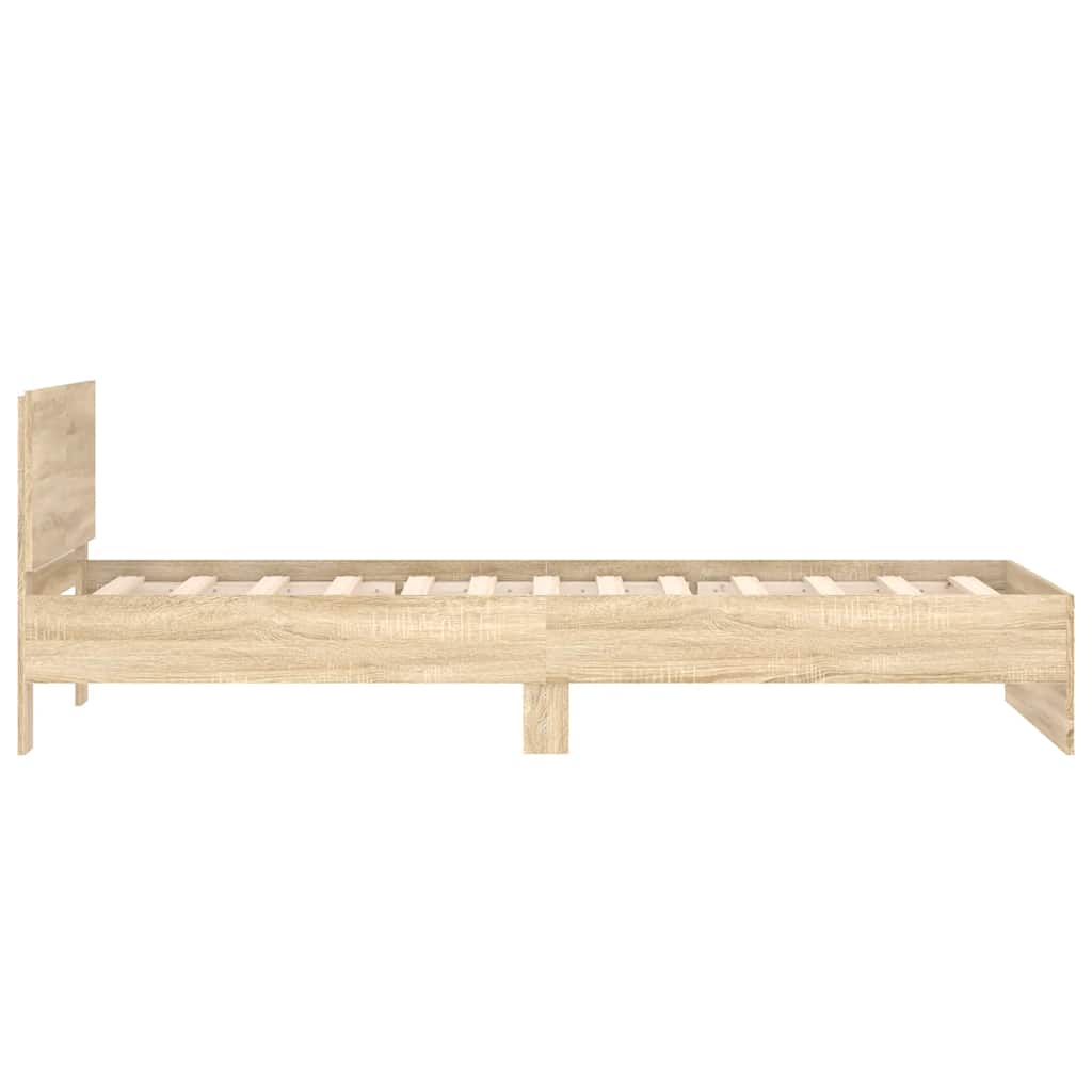 sengeramme m. sengegavl 100x200 cm uden madras sonoma-eg