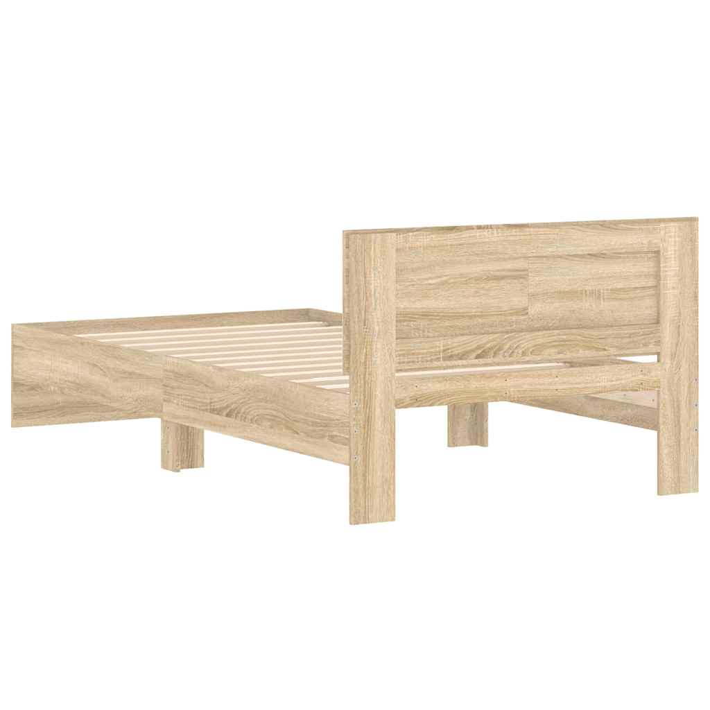 sengeramme m. sengegavl 100x200 cm uden madras sonoma-eg