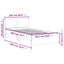 sengeramme m. sengegavl 100x200 cm uden madras sonoma-eg