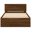 sengeramme m. sengegavl 100x200 cm uden madras brunt eg