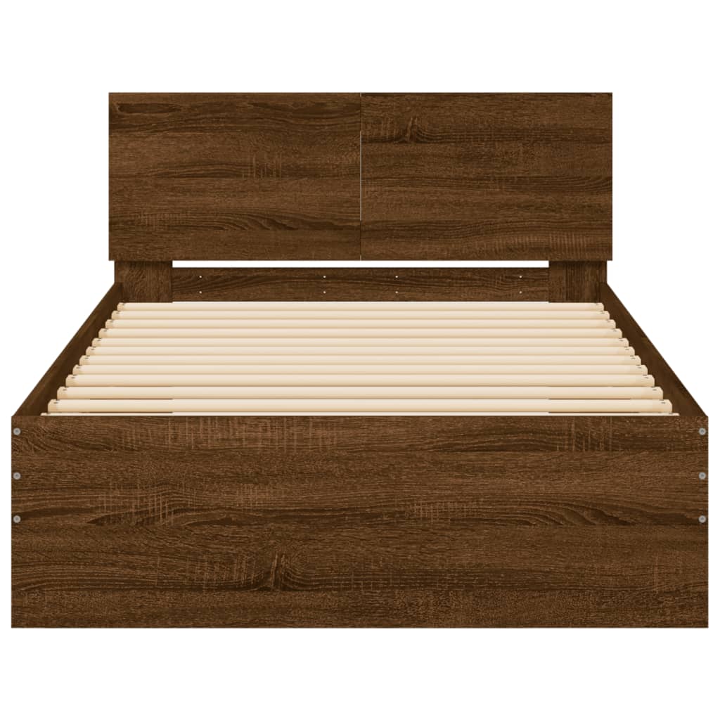 sengeramme m. sengegavl 100x200 cm uden madras brunt eg