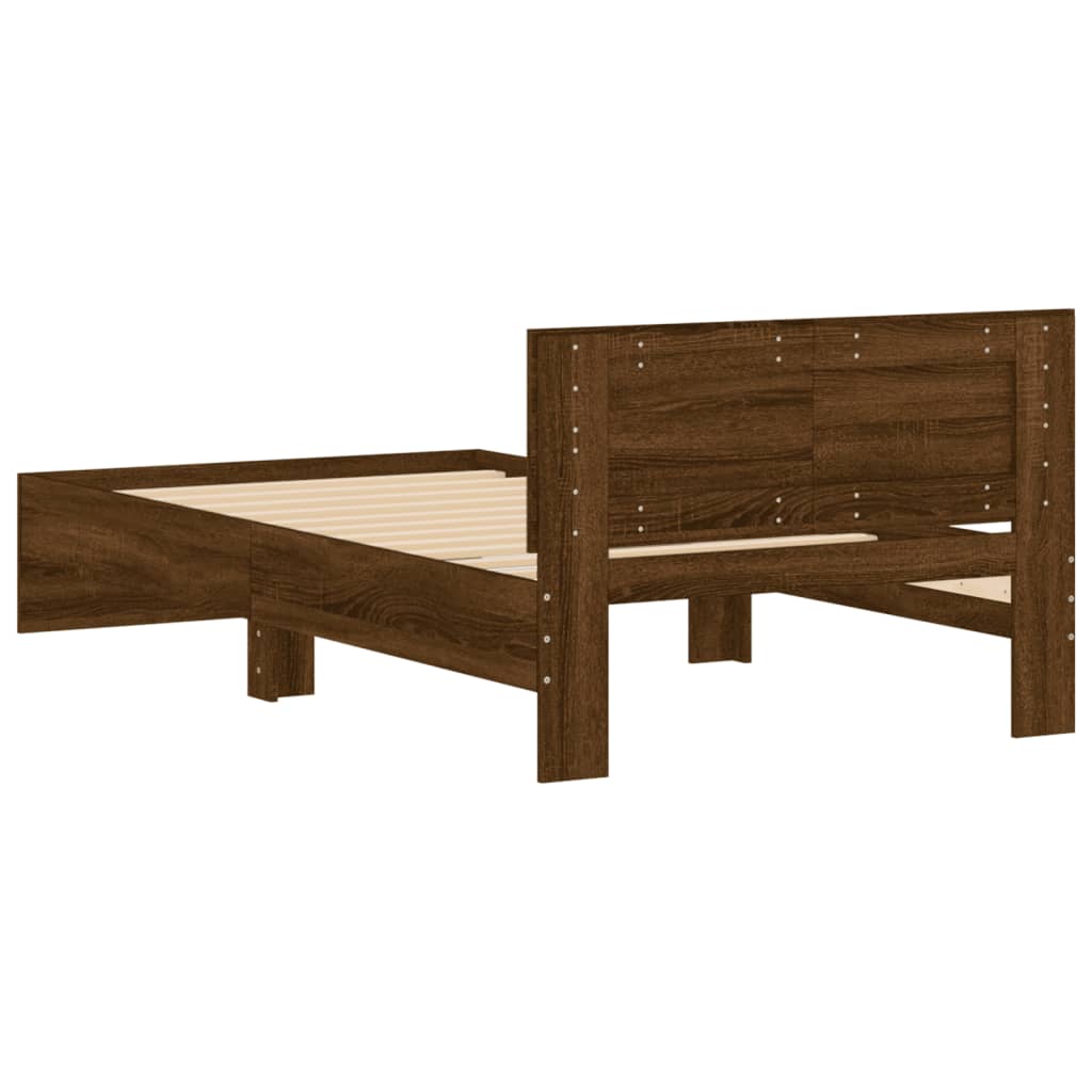 sengeramme m. sengegavl 100x200 cm uden madras brunt eg