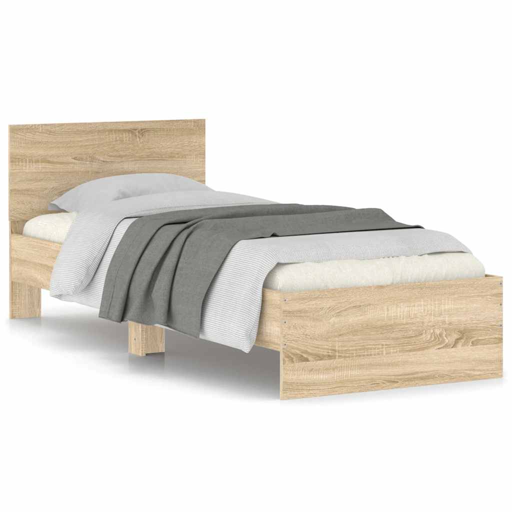 sengeramme m. sengegavl 90x200 cm uden madras sonoma-eg