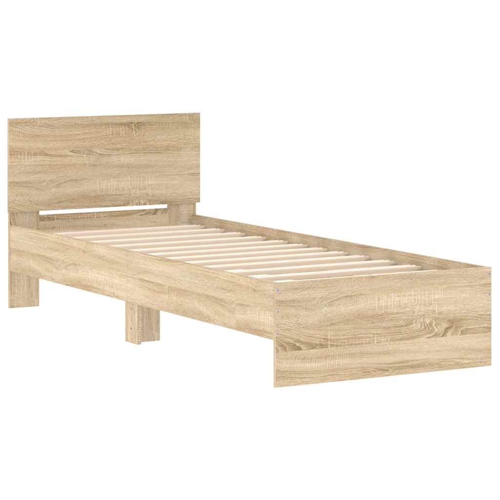 sengeramme m. sengegavl 75x190 cm uden madras sonoma-eg