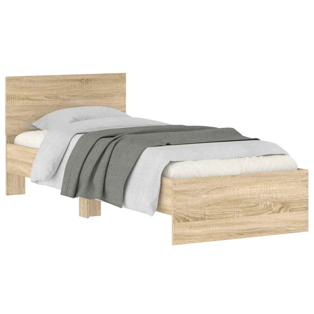 sengeramme m. sengegavl 75x190 cm uden madras sonoma-eg