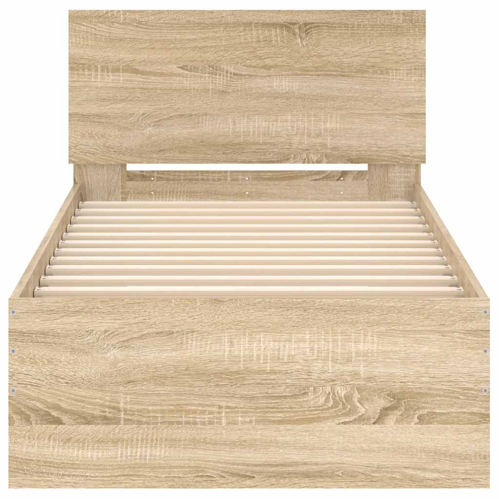 sengeramme m. sengegavl 75x190 cm uden madras sonoma-eg