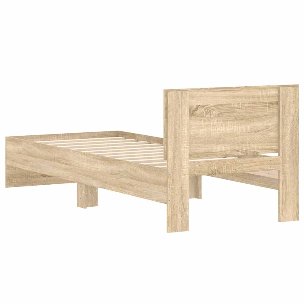 sengeramme m. sengegavl 75x190 cm uden madras sonoma-eg