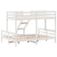 køjeseng 80x200/140x200 cm massivt fyrretræ hvid