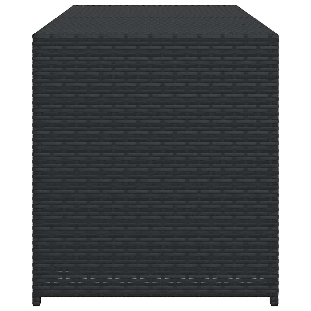 opbevaringsboks til haven 283 l polyrattan sort