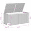 opbevaringsboks med hjul 283 l polyrattan sort