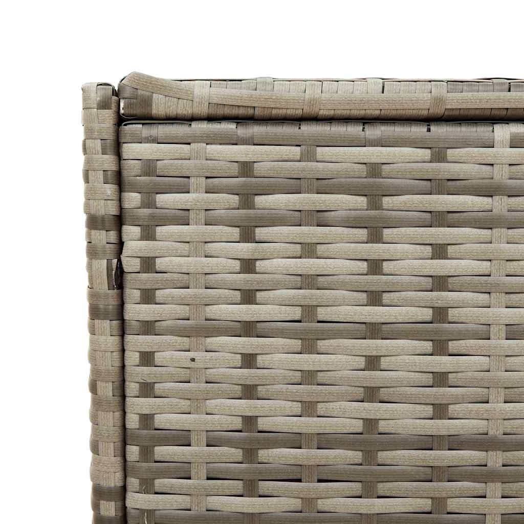 opbevaringsboks med hjul 283 l polyrattan grå